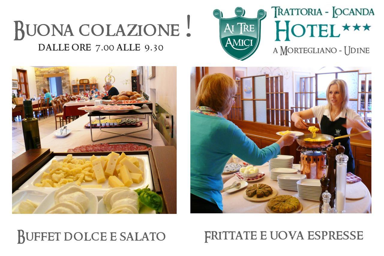 Trattoria Locanda Ai Tre Amici Mortegliano Exterior photo